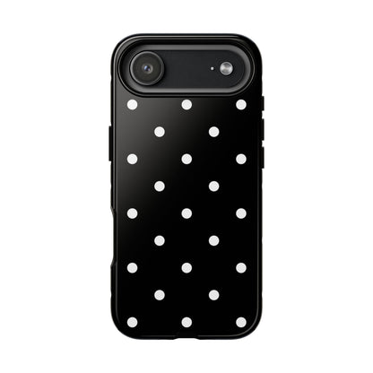 Black Polka Dot Tough Phone Case