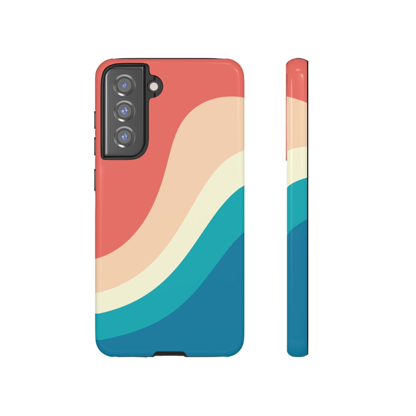 Retro Sunset Wave Tough Phone Case