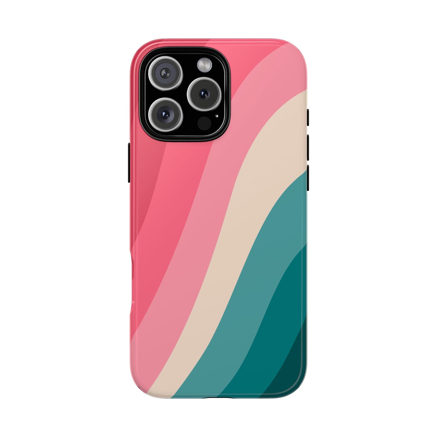Blush Teal Wave Tough Phone Case