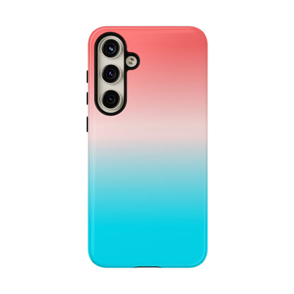 Pink Aqua Gradient Tough Phone Case