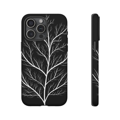 White Tree Silhouette Tough Phone Case