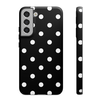 Black Polka Dot Tough Phone Case