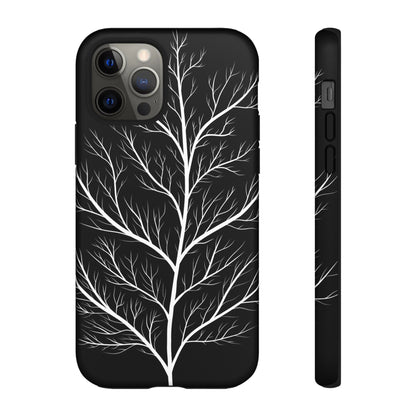 White Tree Silhouette Tough Phone Case