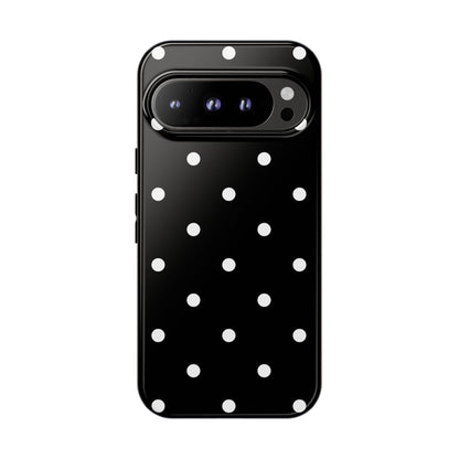 Black Polka Dot Tough Phone Case