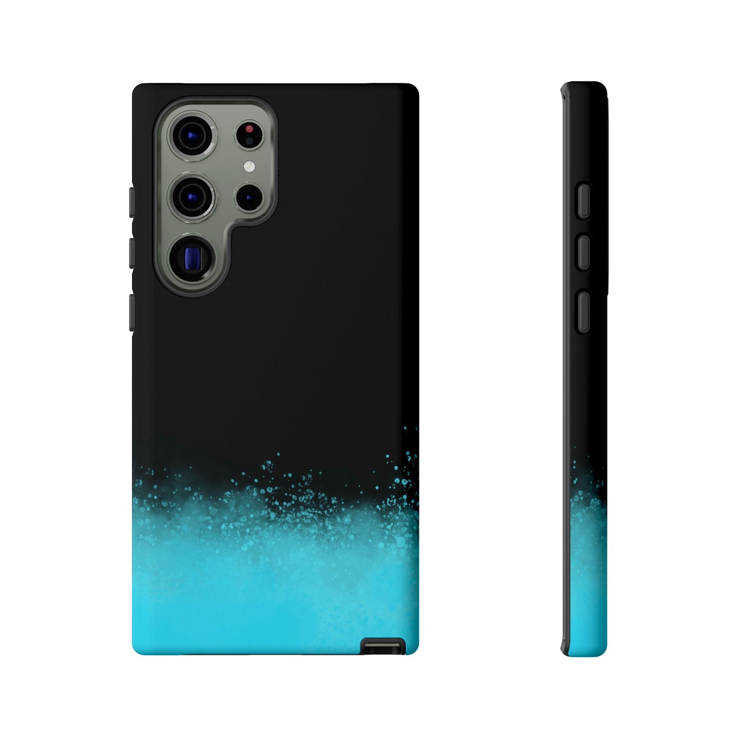 Black Aqua Splash Tough Phone Case