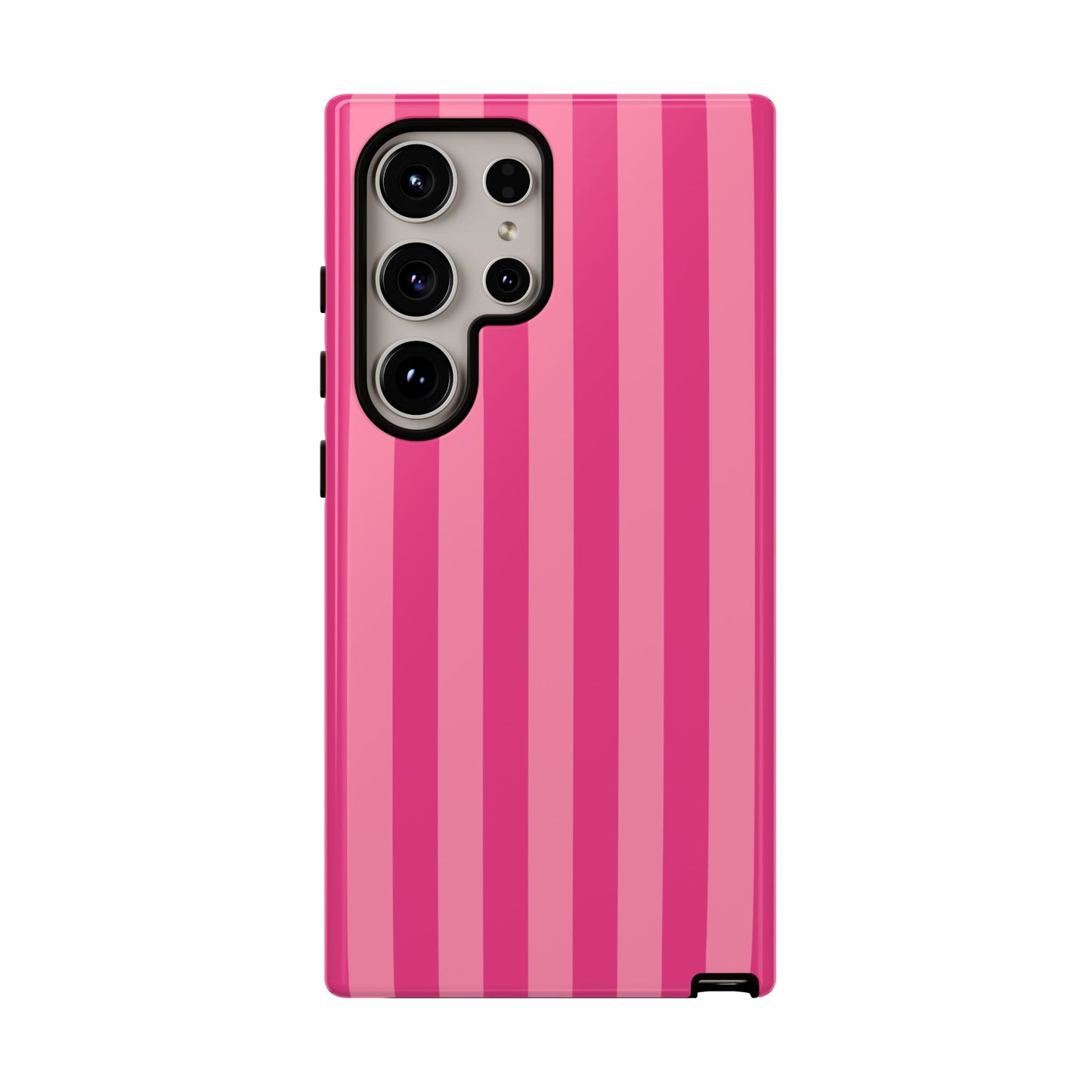 Pink Candy Stripe Tough Phone Case