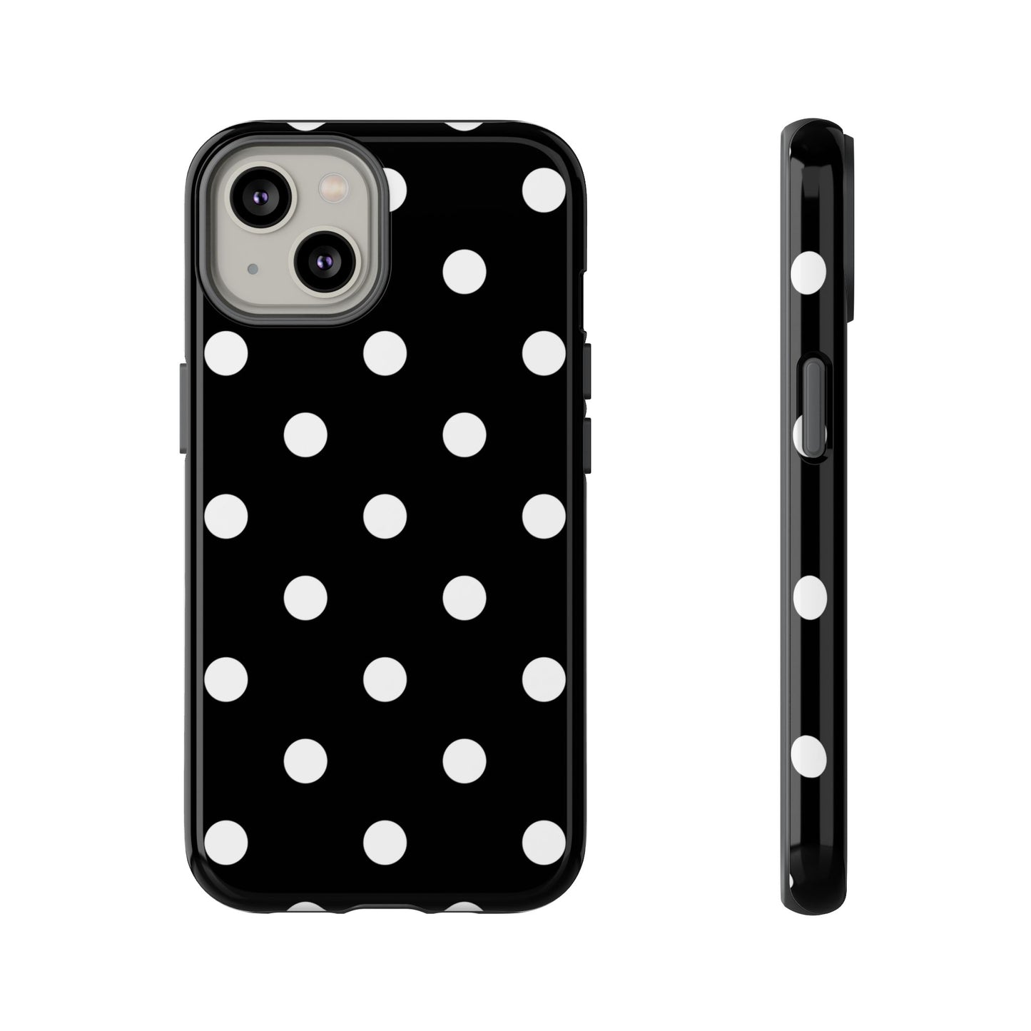 Black Polka Dot Tough Phone Case