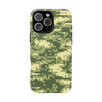 Olive Pixel Camo Tough Phone Case