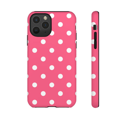 Bubblegum Pink Polka Dot Tough Phone Case