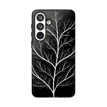 White Tree Silhouette Tough Phone Case