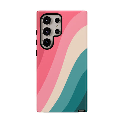 Blush Teal Wave Tough Phone Case