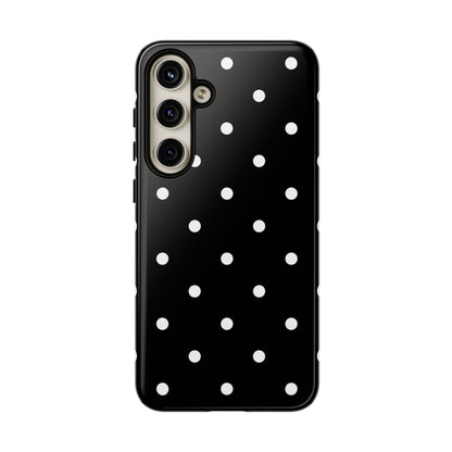 Black Polka Dot Tough Phone Case
