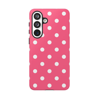 Bubblegum Pink Polka Dot Tough Phone Case