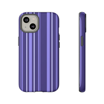 Berry Violet Stripe Tough Phone Case