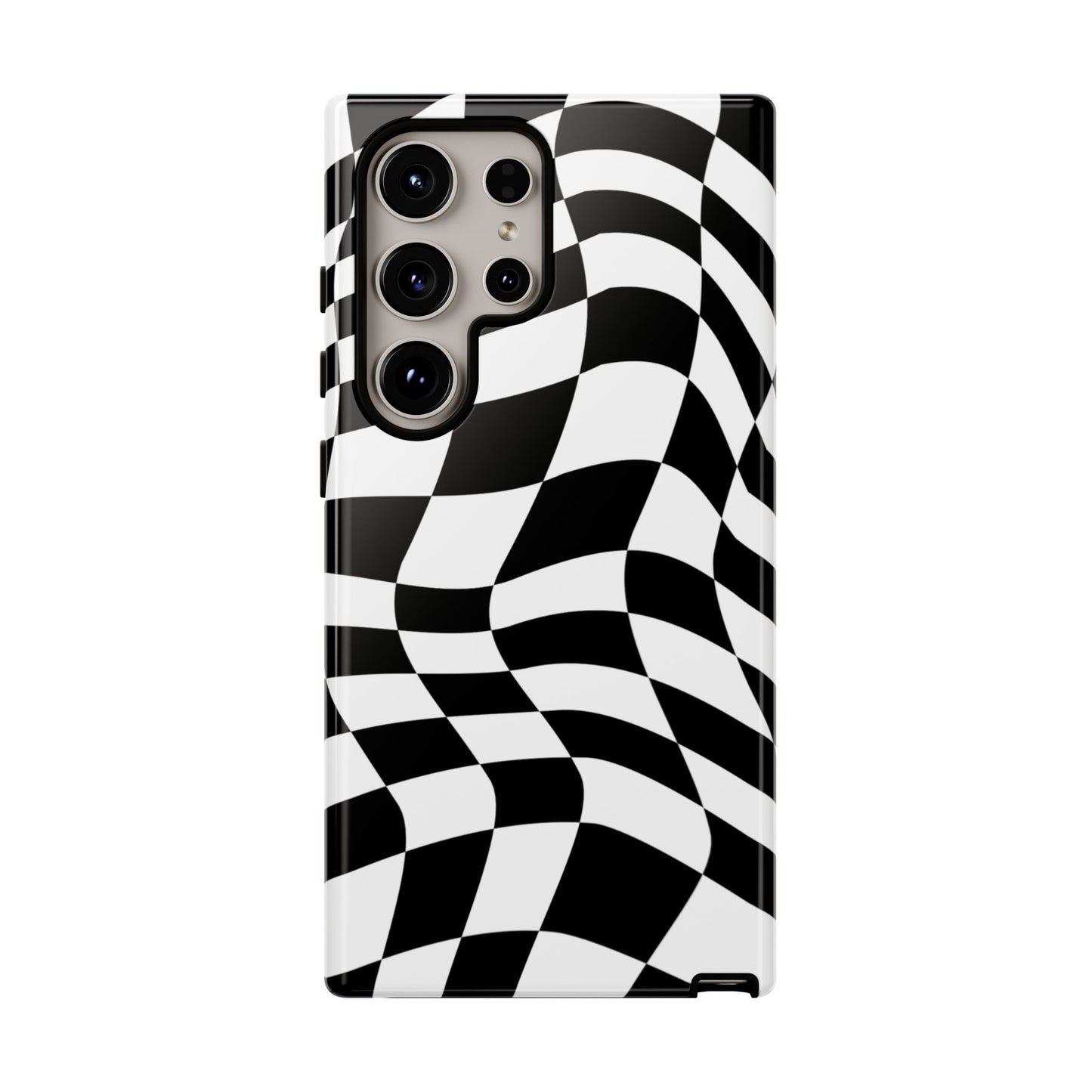 Warped Checker Tough Phone Case