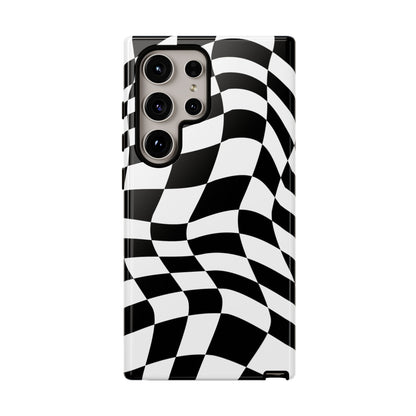 Warped Checker Tough Phone Case