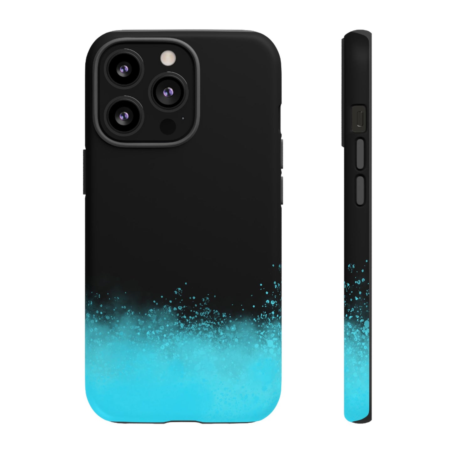 Black Aqua Splash Tough Phone Case