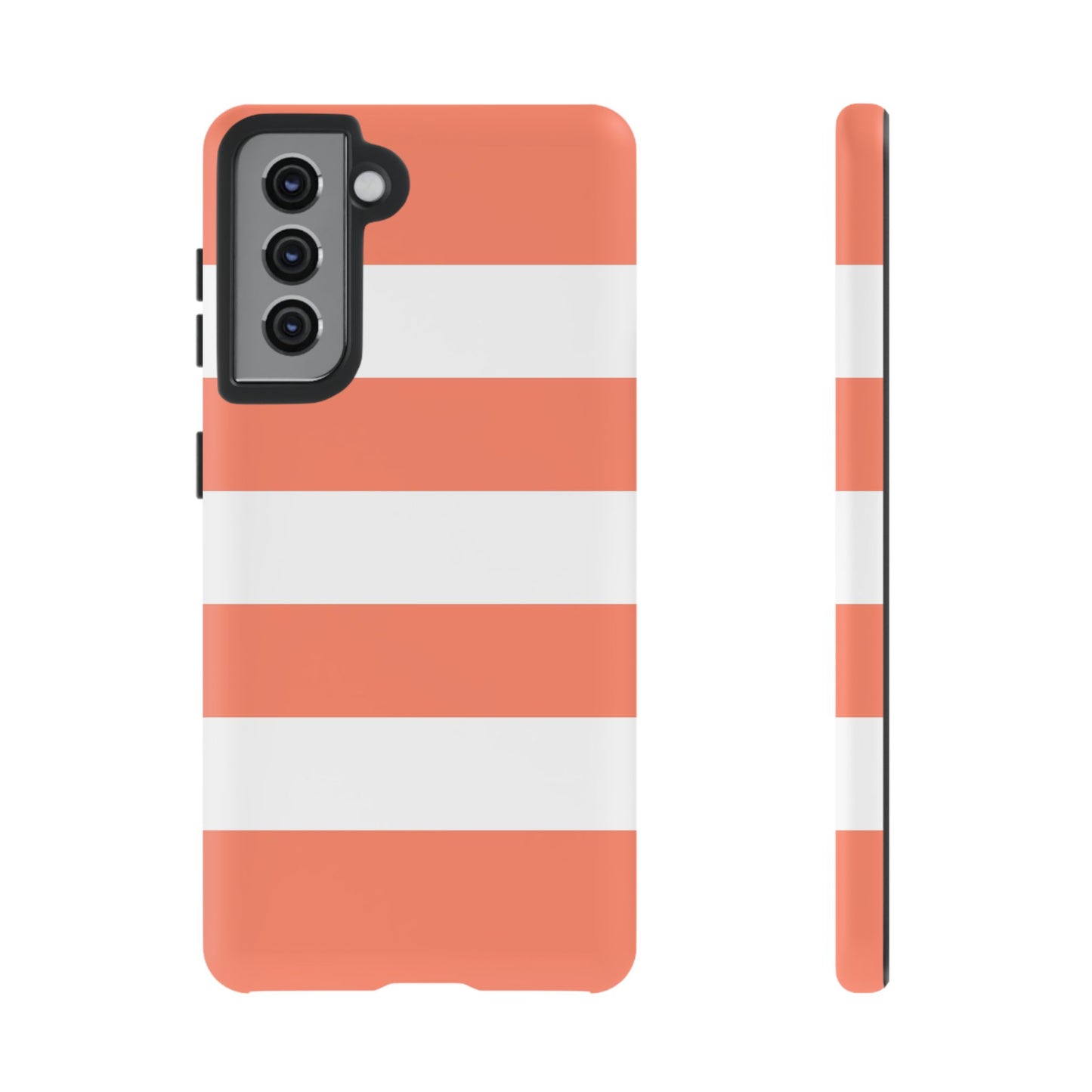 Coral Cabana Stripe Tough Phone Case