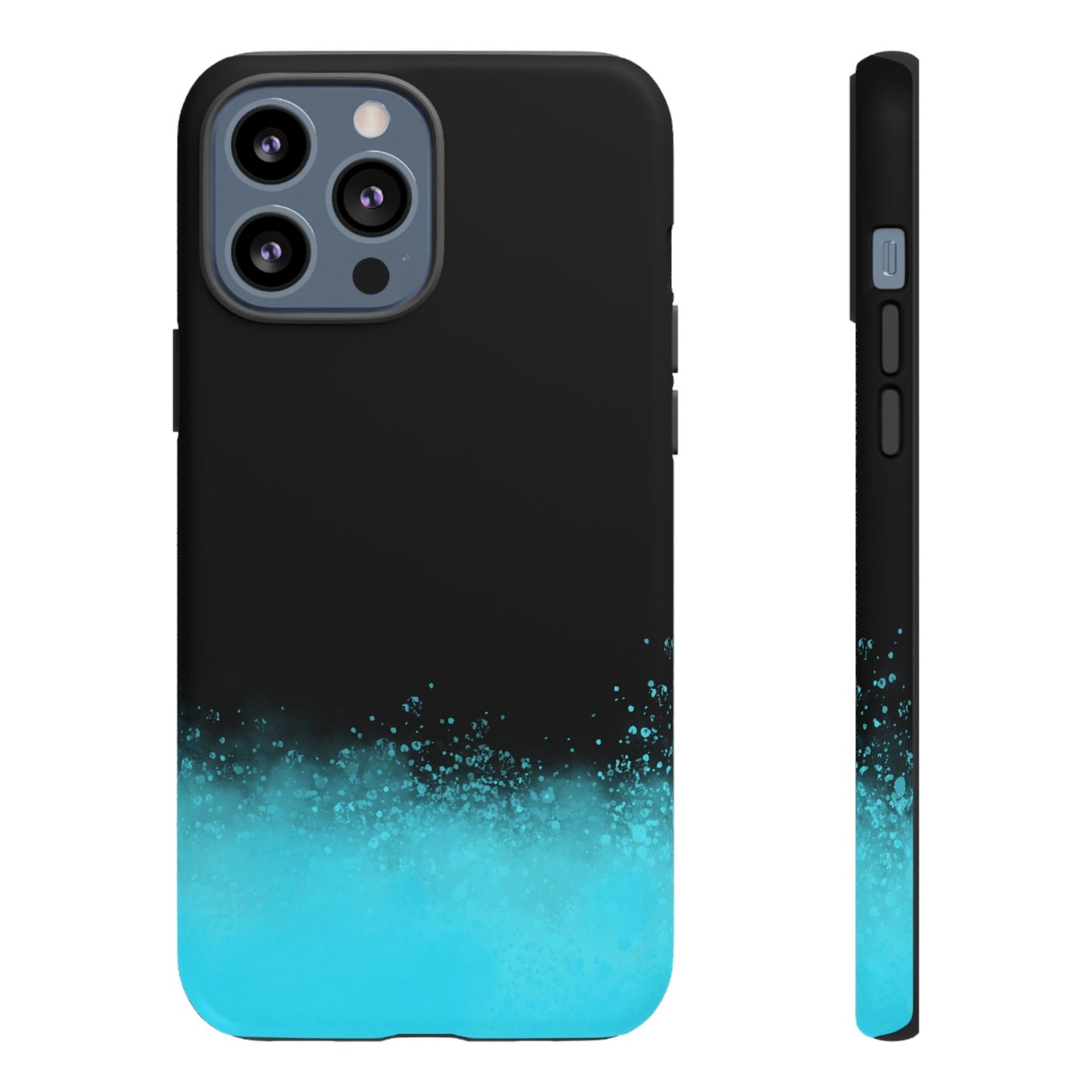 Black Aqua Splash Tough Phone Case
