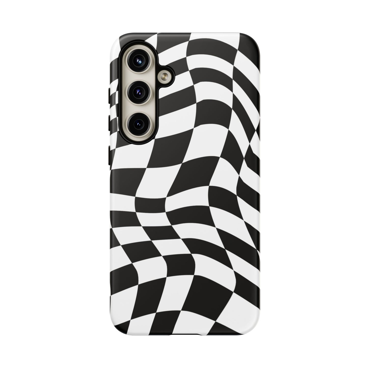 Warped Checker Tough Phone Case