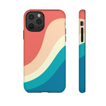 Retro Sunset Wave Tough Phone Case