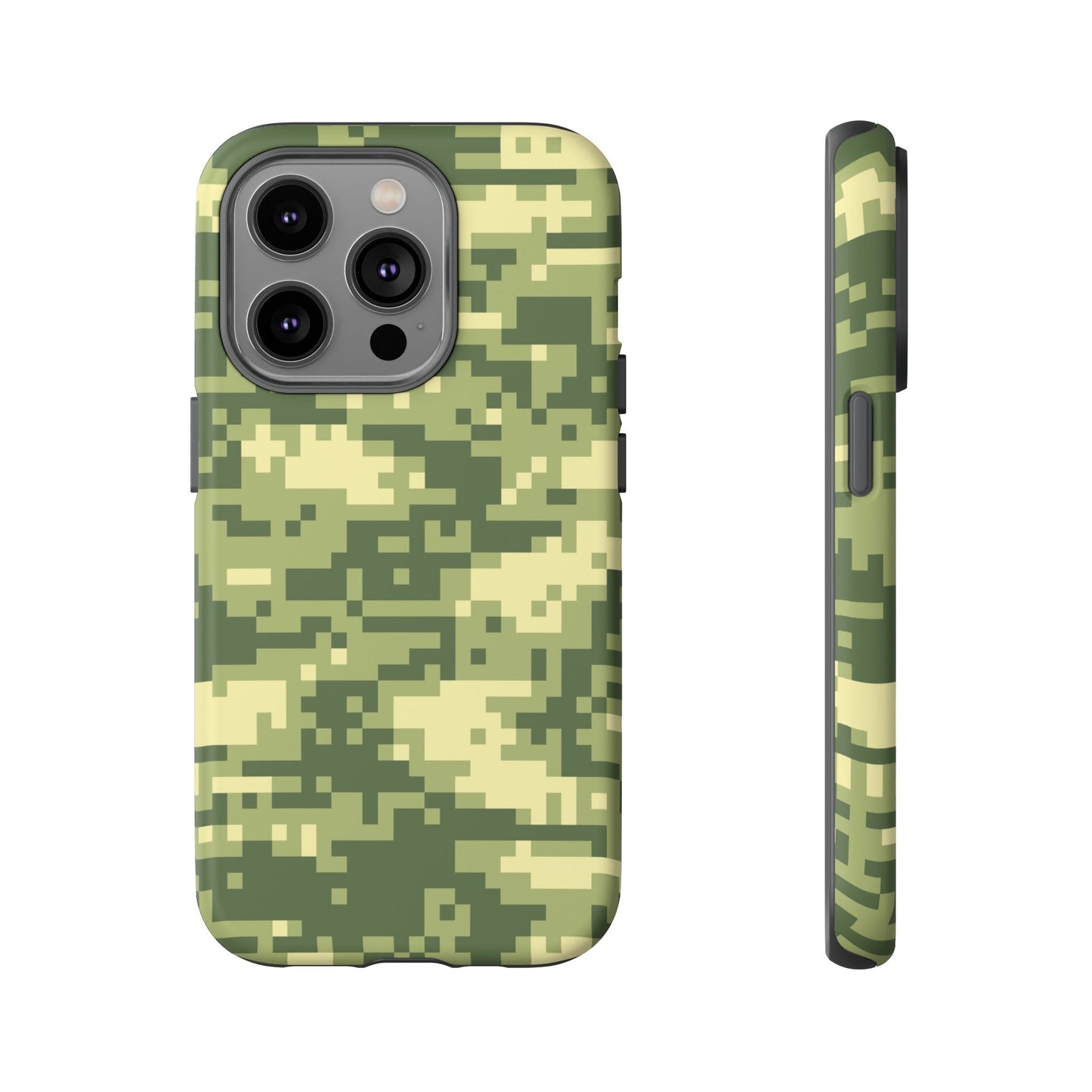 Olive Pixel Camo Tough Phone Case