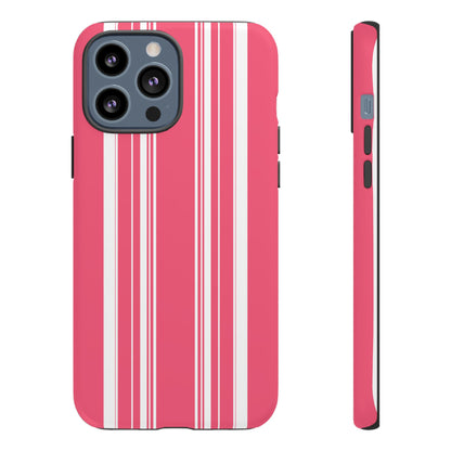 Pink Prep Stripe Tough Phone Case