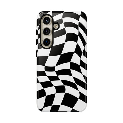 Warped Checker Tough Phone Case