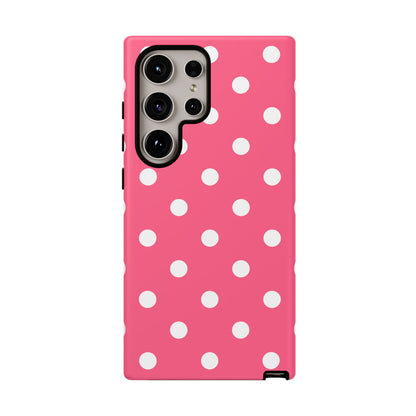 Bubblegum Pink Polka Dot Tough Phone Case