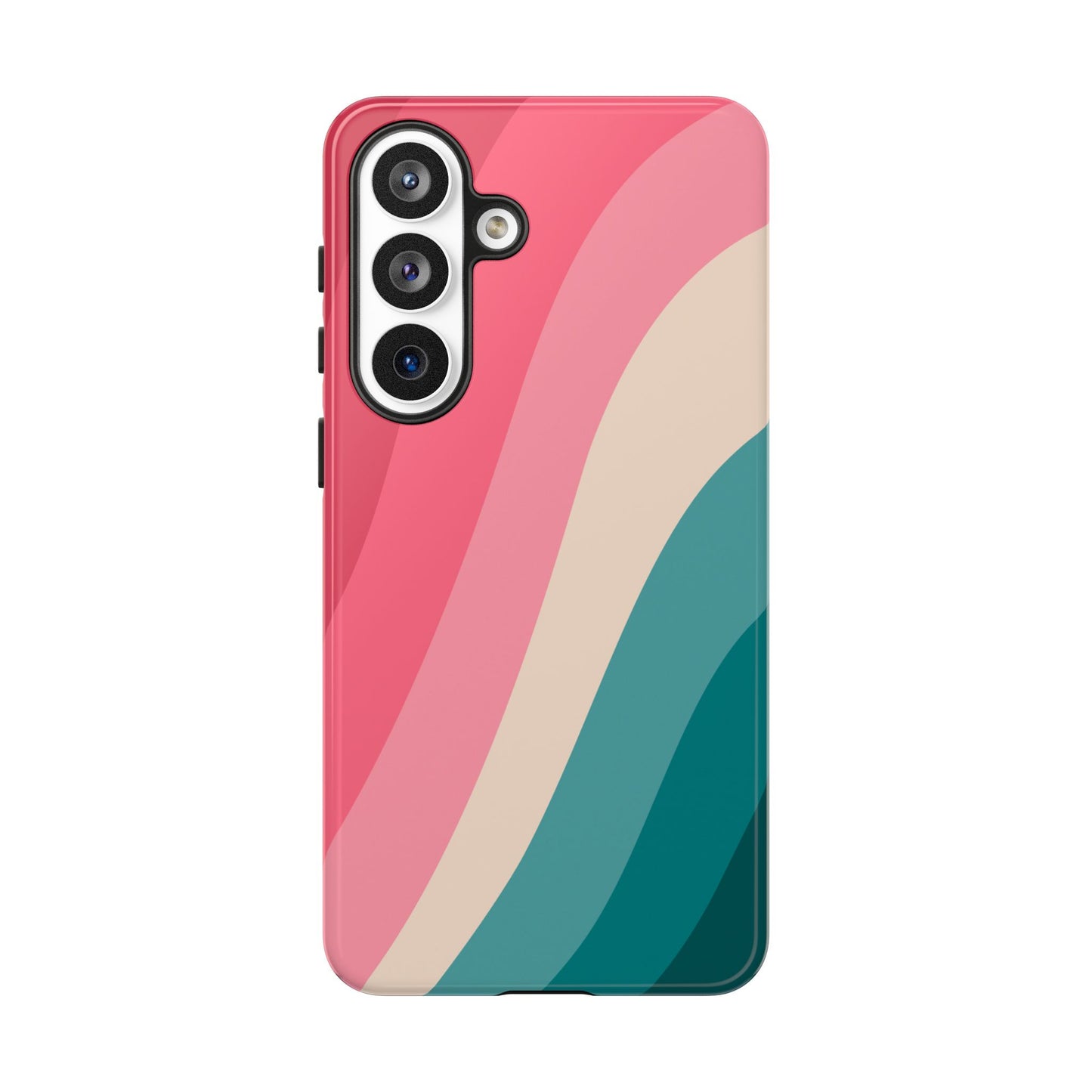 Blush Teal Wave Tough Phone Case