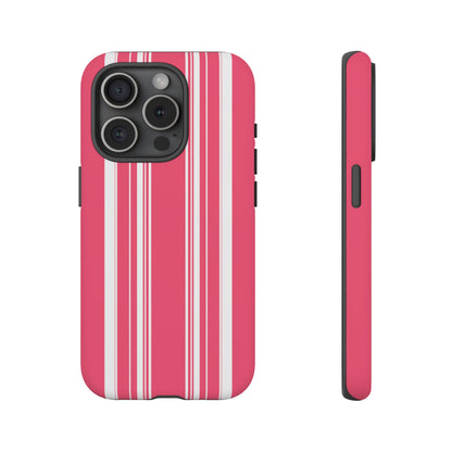 Pink Prep Stripe Tough Phone Case