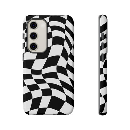Warped Checker Tough Phone Case