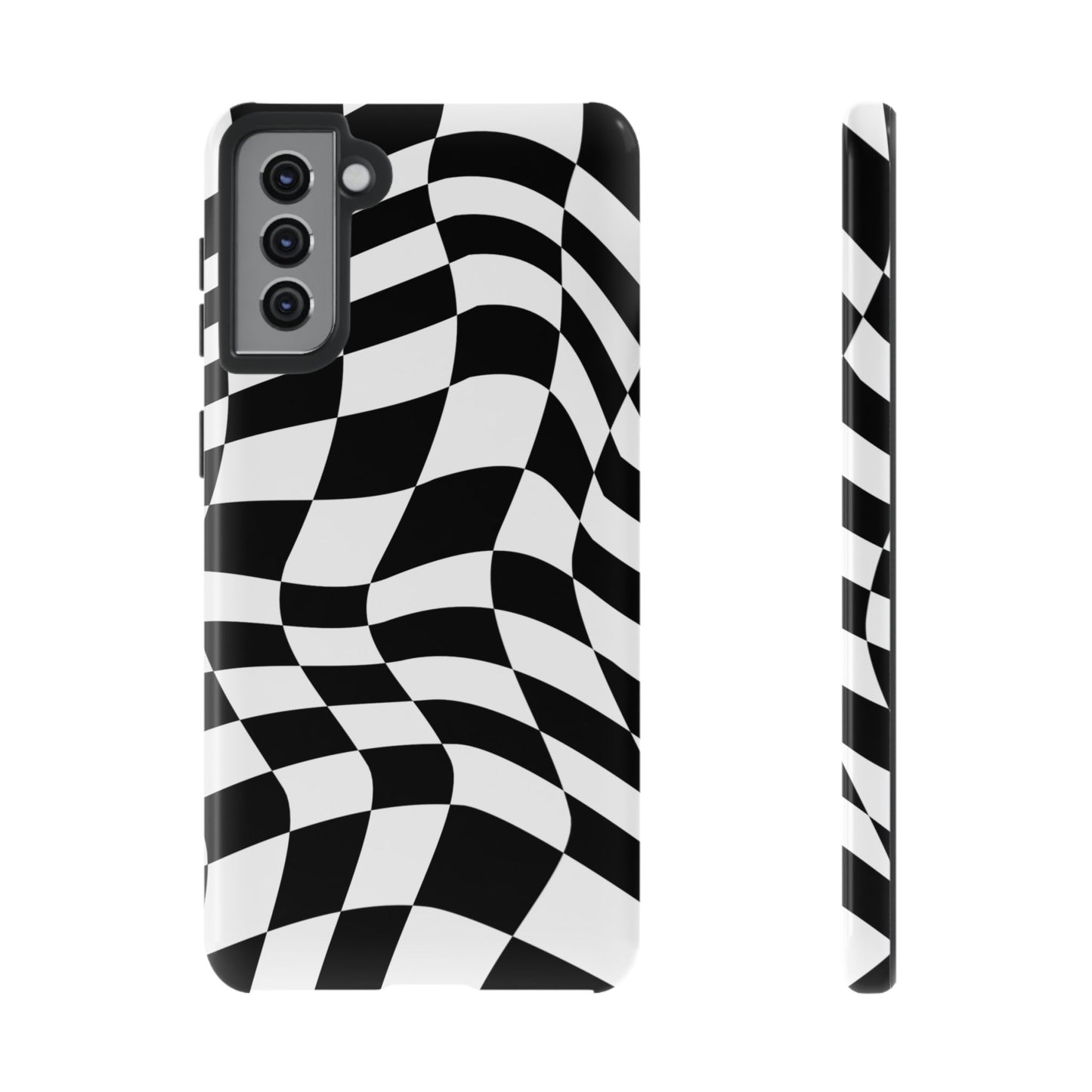 Warped Checker Tough Phone Case