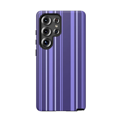 Berry Violet Stripe Tough Phone Case