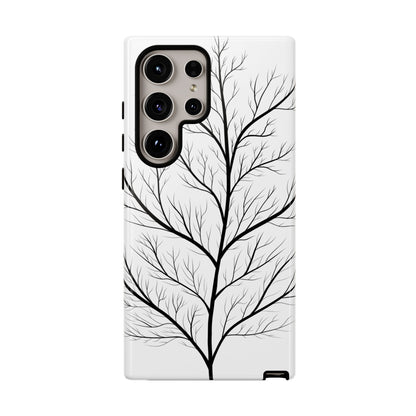 Black Branch Tree Tough Phone Case