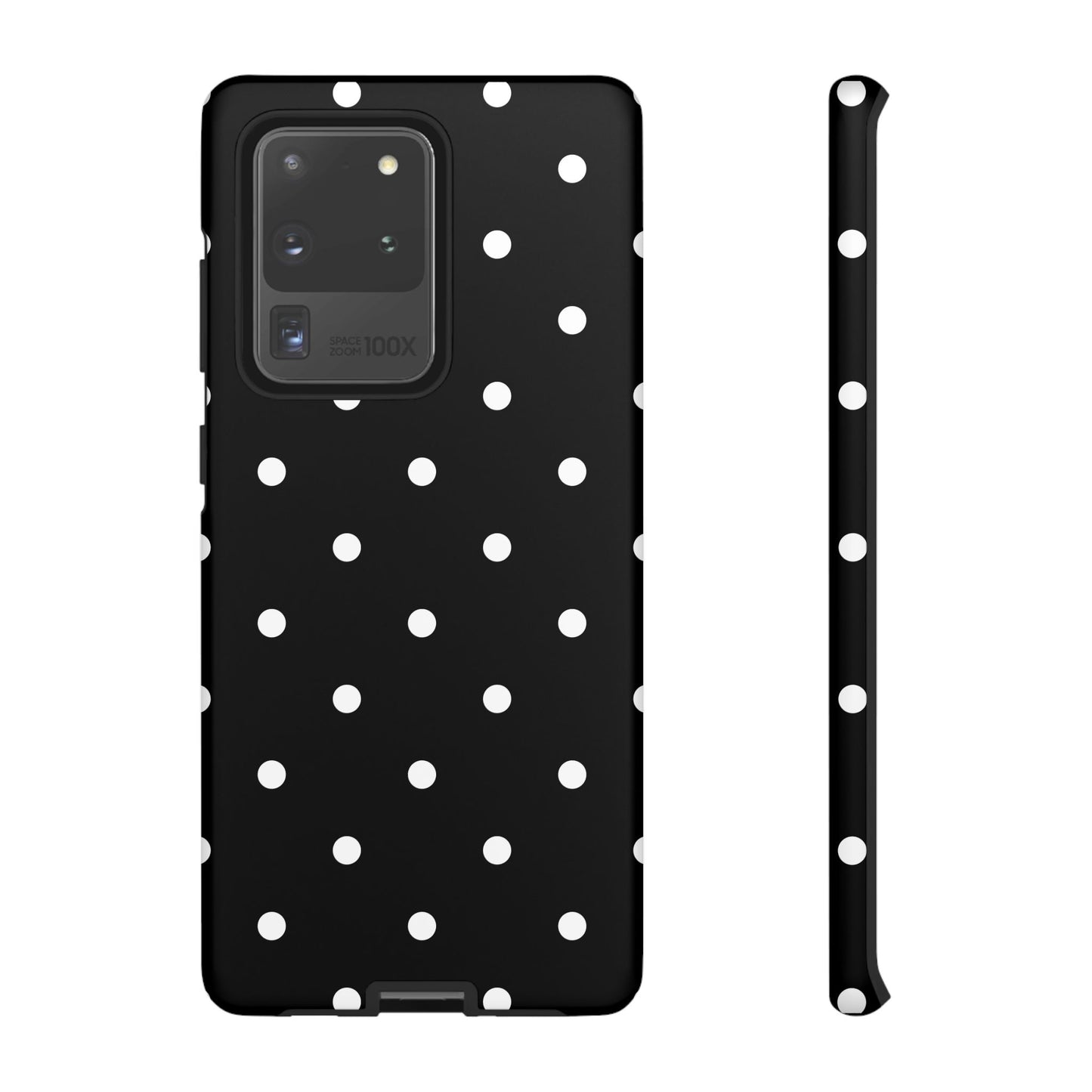 Black Polka Dot Tough Phone Case