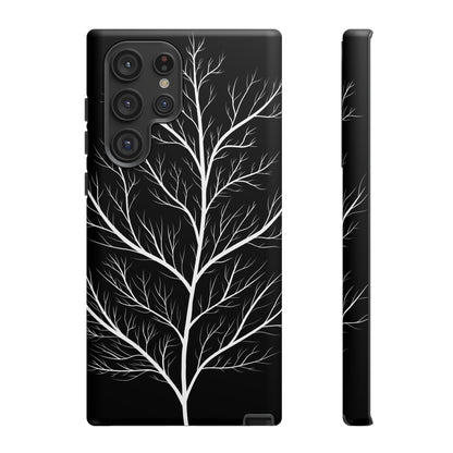 White Tree Silhouette Tough Phone Case