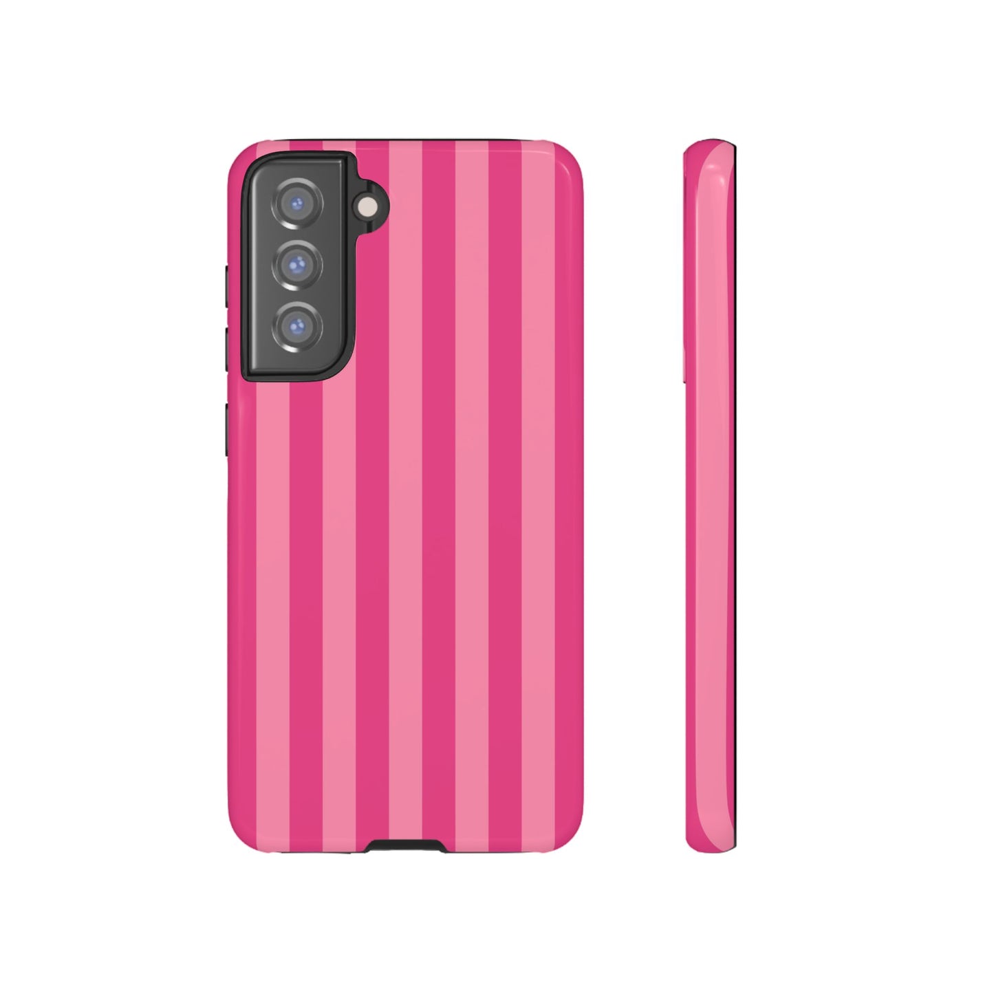 Pink Candy Stripe Tough Phone Case