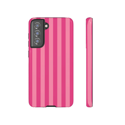 Pink Candy Stripe Tough Phone Case