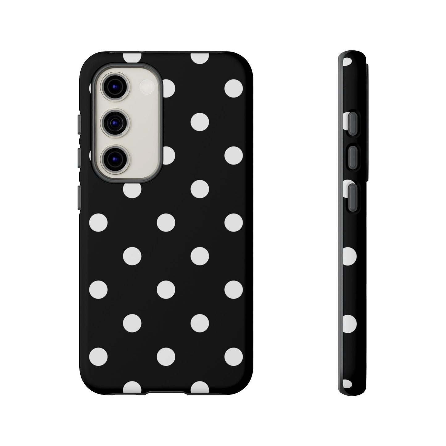 Black Polka Dot Tough Phone Case