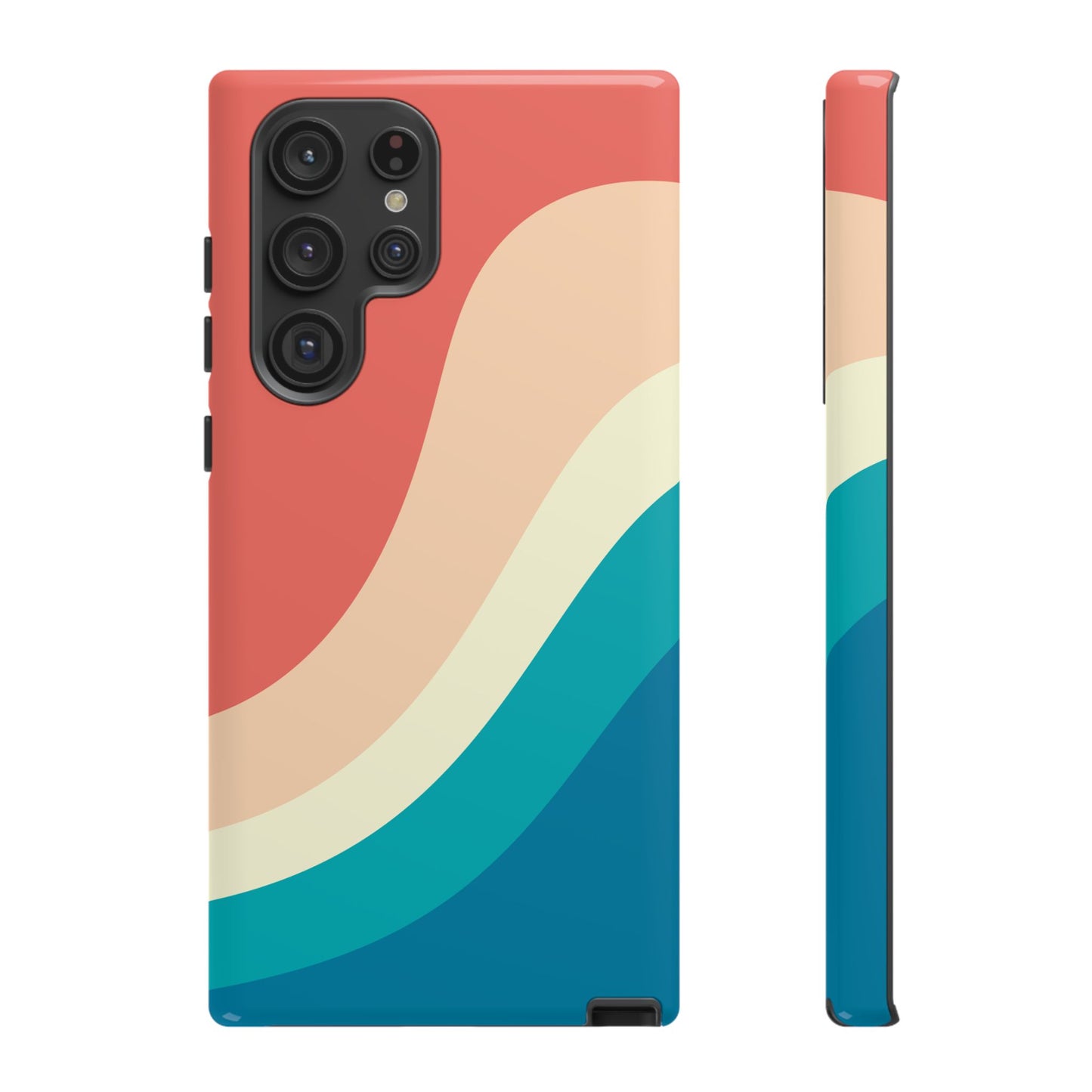 Retro Sunset Wave Tough Phone Case
