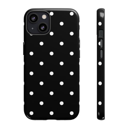 Black Polka Dot Tough Phone Case