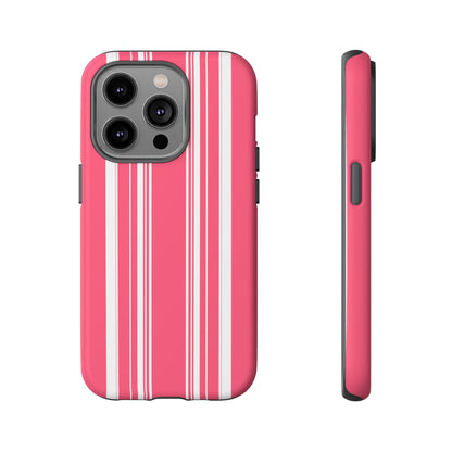 Pink Prep Stripe Tough Phone Case