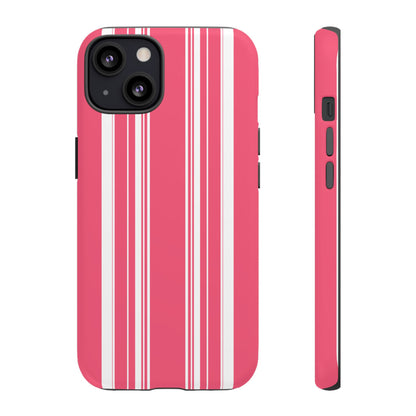 Pink Prep Stripe Tough Phone Case