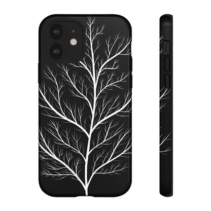 White Tree Silhouette Tough Phone Case