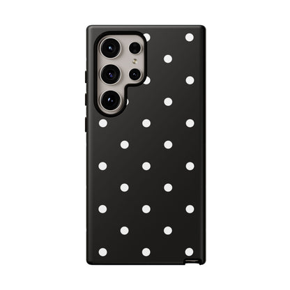Black Polka Dot Tough Phone Case