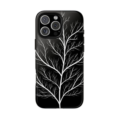 White Tree Silhouette Tough Phone Case