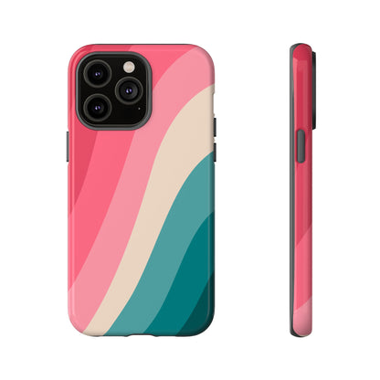 Blush Teal Wave Tough Phone Case