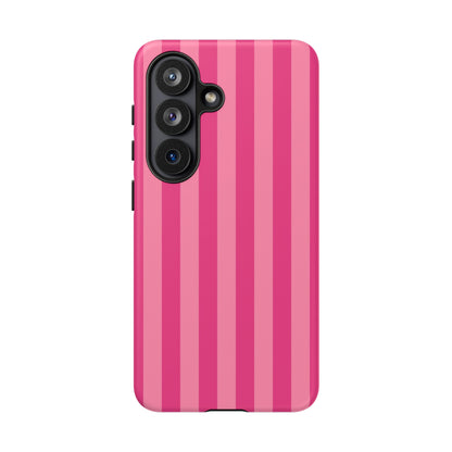 Pink Candy Stripe Tough Phone Case