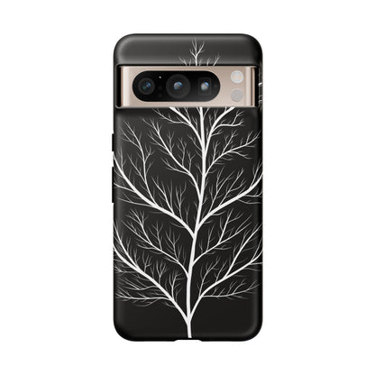 White Tree Silhouette Tough Phone Case